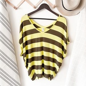 Free People Oversized Flowy Striped Tee